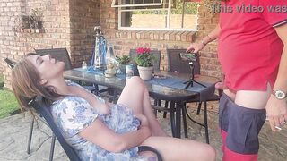 Mutual masturbation Caught my allies wife fingering herself on the patio so i joined her