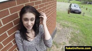 Outdoor fucked right into an asshole chick takes officer jock ATM