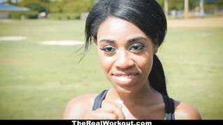 TheRealWorkout- Curvy Black Rides Coach After Workout