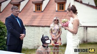 BRIDE4K. Blond bride with natural breasts enjoyed a worthwhile bang. Hawt sex with Andrea & Falco White